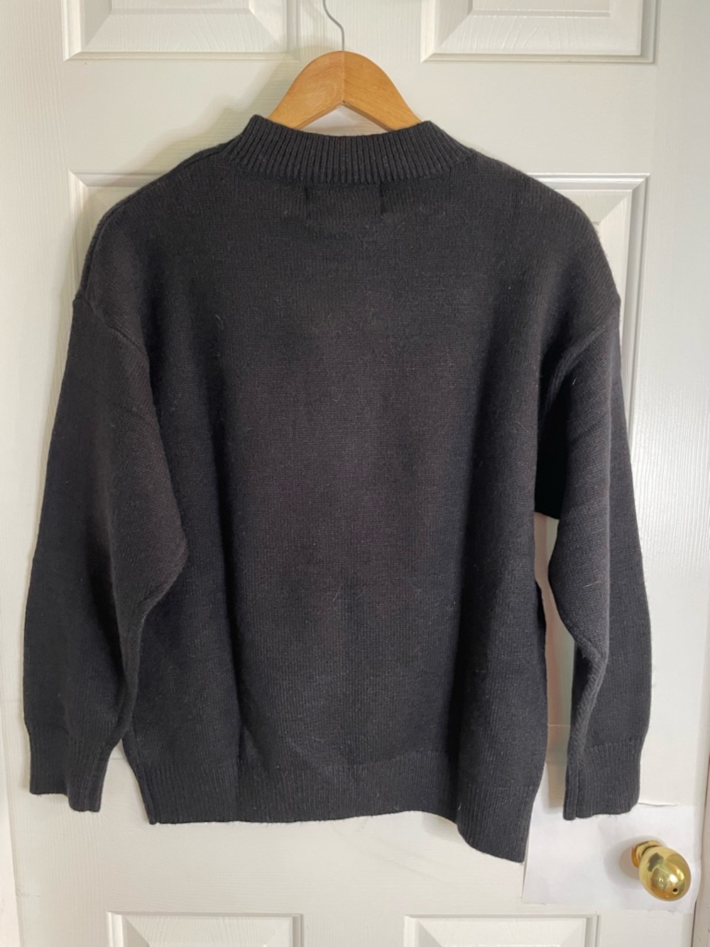 NEW Aelfric Eden Black Crewneck Sweater White Duck and Yellow Accents Size XS - Picture 6 of 9